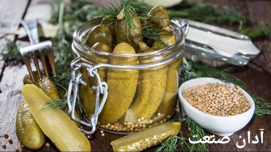 خط تولید و بسته بندی انواع ترشی، خیارشور و زیتون شور شرکت آدان صنعت در شیراز